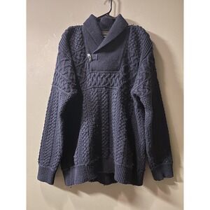 Men's Navy Blue Cardigan Sweater